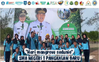 Aksi Nyata Sekolah Adiwiyata: 3.300 Bibit Mangrove Ditanam di Pantai Menuang Pada Peringatan Hari Mangrove Sedunia Tahun 2026